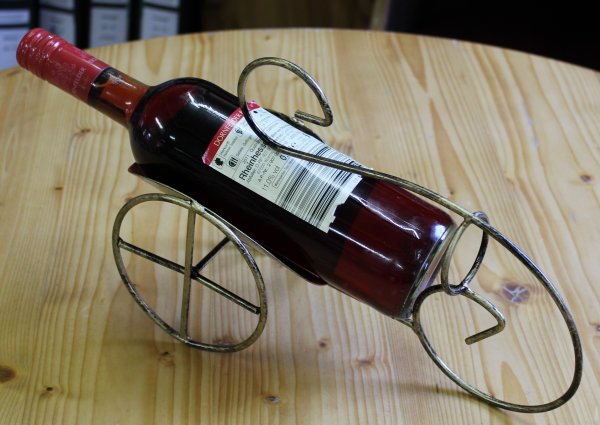 1-er Schmiedetraum-11 Weinregal für 1 Flaschen aus massivem Schmiedeeisen