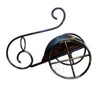 1-er Schmiedetraum-11 Weinregal für 1 Flaschen aus massivem Schmiedeeisen