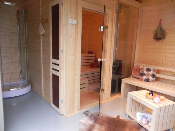 Gartensauna Sauna Cube 4 x 3 m (Breite x Tiefe) aus Fichtenholz Garten cube Kube Gartenhaus Holzhaus Holz Pavillon Pavillon Garten Pavillon