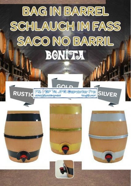 Low Cost 3 Liter Bag in Box - Fass rund Weinfass ohne Lagerbock