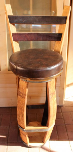 Fass - Barhocker HAVANNA-LIGHT-RL Stehtischhocker Holzstuhl Tresenhocker Bistrohocker Bistrostuhl