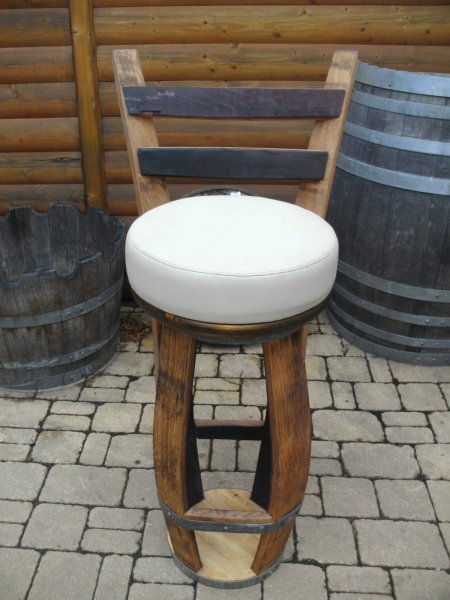 Fass - Barhocker HAVANNA-LIGHT-RL Stehtischhocker Holzstuhl Tresenhocker Bistrohocker Bistrostuhl