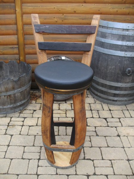 Fass - Barhocker HAVANNA-LIGHT-RL Stehtischhocker Holzstuhl Tresenhocker Bistrohocker Bistrostuhl