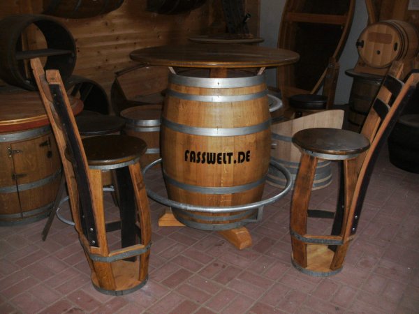 Fass - Barhocker HAVANNA-LIGHT-RL Stehtischhocker Holzstuhl Tresenhocker Bistrohocker Bistrostuhl