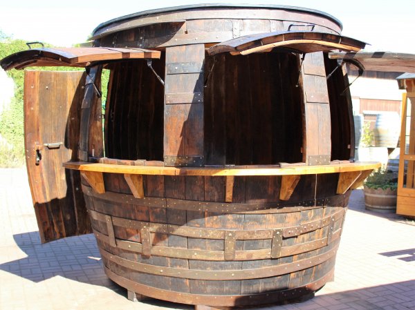 Wochen - Miete für Fass - Verkaufsanhänger Verkaufstheke Weinverkostungstand Verkaufstand