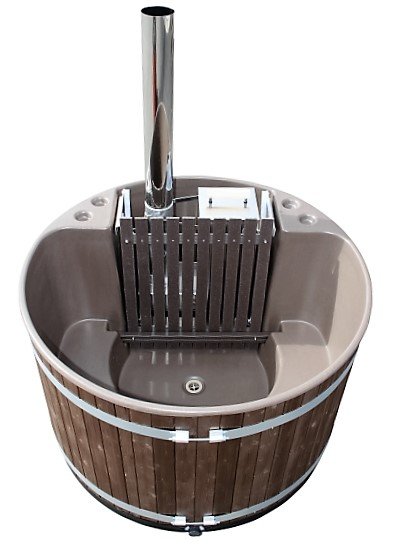 7 Tage - Miete für ein Badefass mit Innennofen, Durchmesser 2,2 m, Innenofen für 6-10 Personen