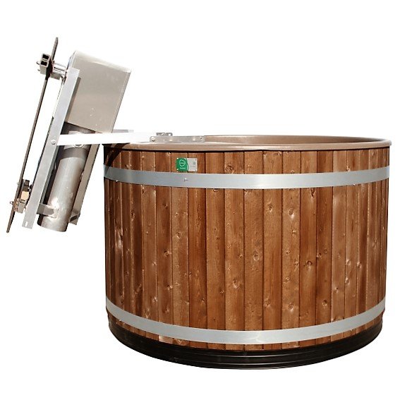 7 Tage - Miete für ein Badefass mit Innennofen, Durchmesser 2,2 m, Innenofen für 6-10 Personen