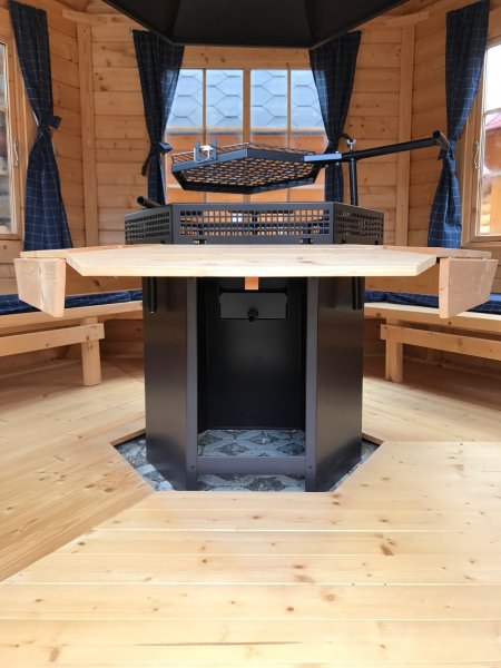 TOP 6-Eckiger Standard GRILL für alle Grillkota & Pavillon Kohlegrill BARBECUE BBQ Holzgrill