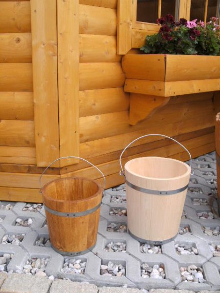 5 Liter Holzeimer aus Fichtenholz, Wassereimer