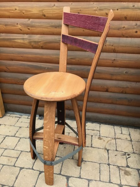Fass Barhocker BARDOLINO-RLFD Fassbarhocker Stehtischhocker Sitzhocker Stuhl Holzstuhl Holzhocker Sitz Hocker