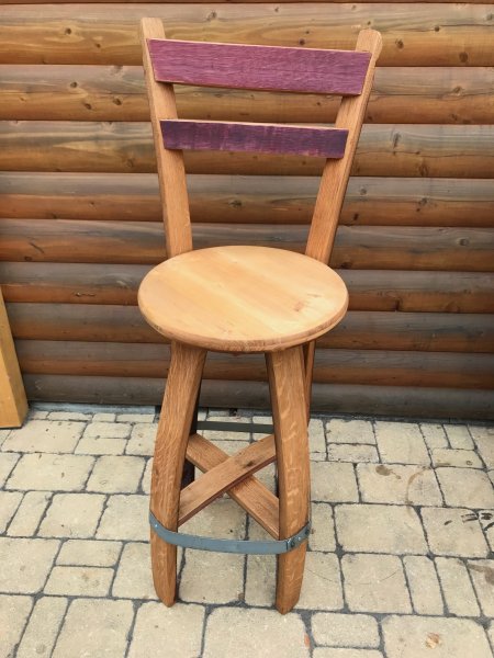 Fass Barhocker BARDOLINO-RLFD Fassbarhocker Stehtischhocker Sitzhocker Stuhl Holzstuhl Holzhocker Sitz Hocker