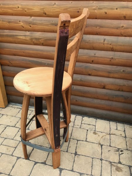 Fass Barhocker BARDOLINO-RLFD Fassbarhocker Stehtischhocker Sitzhocker Stuhl Holzstuhl Holzhocker Sitz Hocker