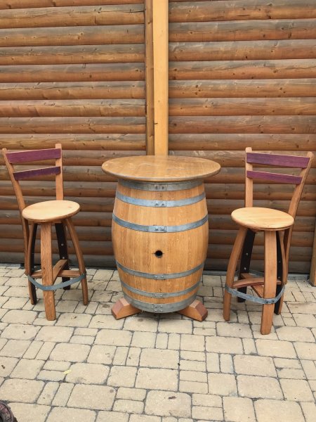 Fass Barhocker BARDOLINO-RLFD Fassbarhocker Stehtischhocker Sitzhocker Stuhl Holzstuhl Holzhocker Sitz Hocker