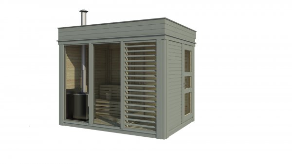 Gartensauna Sauna Cube 3 x 2 m (Breite x Tiefe) aus Fichtenholz Garten cube Kube Gartenhaus Holzhaus Holz Pavillon Pavillon Garten Pavillon