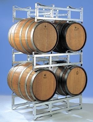 2 x 225L Barrique Fasslagerbock DELUXE aus Feuerverzinktem Stahl stapelbar