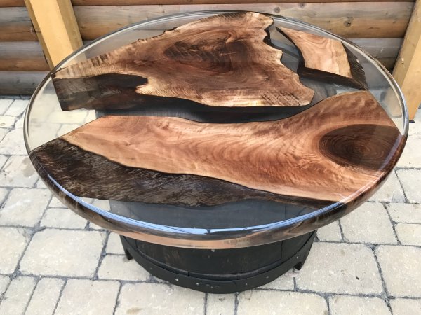 D80cm Tischplatte EH DELUXE mit 80cm Durchmesser und 5cm Stärke