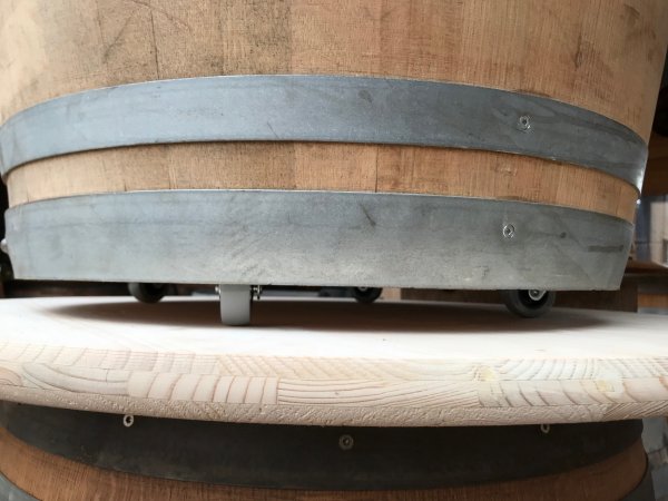 4-er Set robuste Gummirollen als Fassfüße für Blumenkübel Fässer Fassabschnitte Regentonne oder Fassmöbel