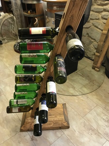 20-er Stock, originales Weinregal aus massivem Fichtenholz für 20 Flaschen