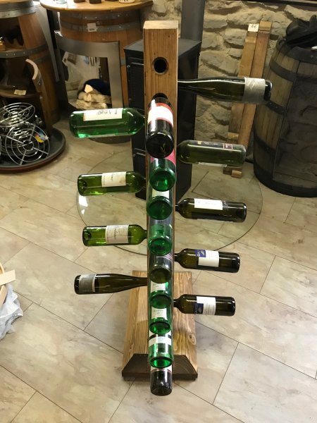 20-er Stock, originales Weinregal aus massivem Fichtenholz für 20 Flaschen