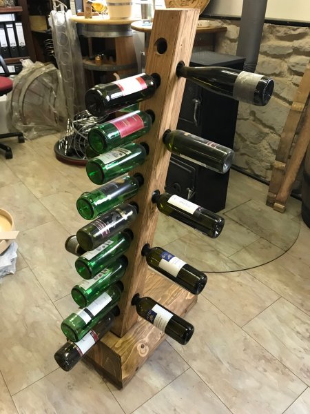 20-er Stock, originales Weinregal aus massivem Fichtenholz für 20 Flaschen