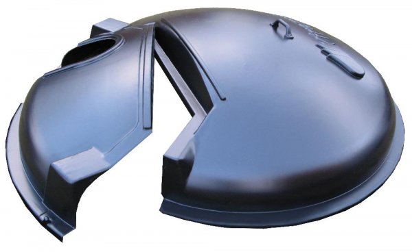 Wärmeschutz ABS - Kunsstoffdeckel - zweiteilig vollabdeckend für Badefässer bis 170cm Durchmesser