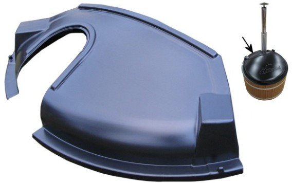 Wärmeschutz ABS - Kunsstoffdeckel - zweiteilig vollabdeckend für Badefässer bis 170cm Durchmesser