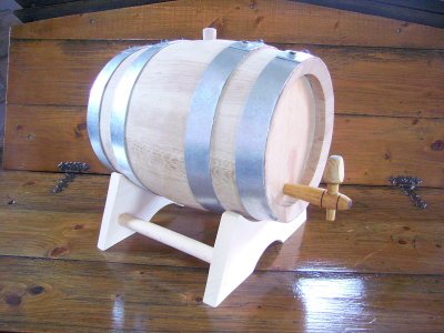 5 Liter Eichenfass innen gewachstes fast nicht geschmackgebend Böttcherware Schnapsfass Weinfass Whyskifass