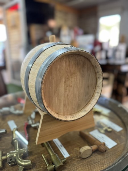 5 Liter Kastanienfass innen roh und geschmackgebend Böttcherware Schnapsfass Weinfass Whyskifass Holzfass