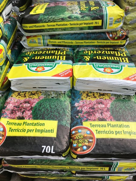 75-er ALL INKLUSIV Drainage - Set aus 20L Tonkugel + Trennvlies 75cm x 75cm+70L/2x40L Pflantzenerde für alle Blumenkübel oder Pflanzkübel mit D. unten bis 45cm.