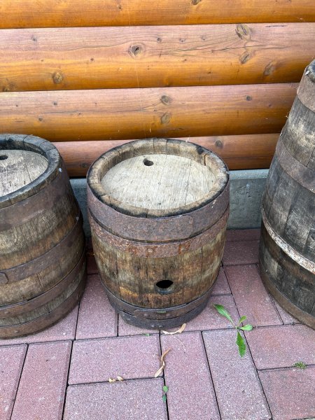 30 Liter rundes Weinfass gebrauchtes Eichenfass sehr selten