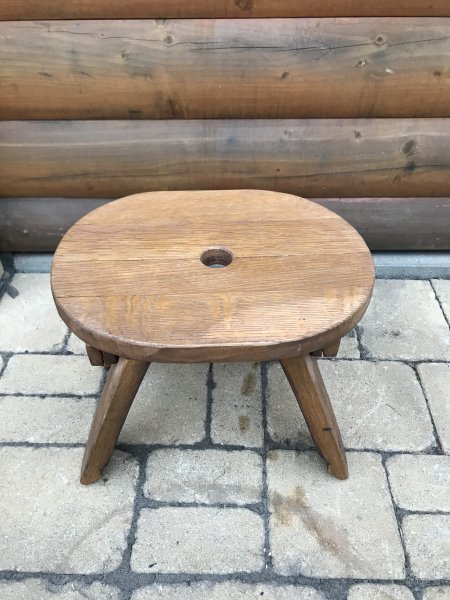 Sitzhocker - Vesko Höhe 25cm, Sitzfläche oval 35x25cm aus massivem Eichenfass - Fassdauben - und Fassboden - Holz