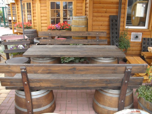 Eichenfass - FASSBANK - BIERGARTEN mit 2m Länge