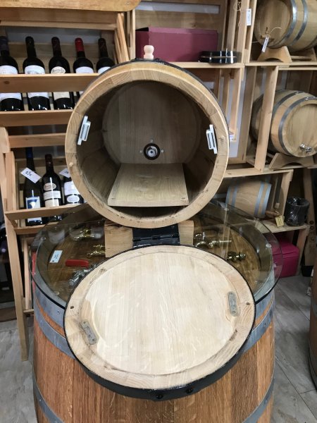 10 Liter Bag in Box - Fass mit Logo auch für 3-, 5-L bibs, Eichenfass, Weinfass Brandfass Schnapsfass Whiskyfass