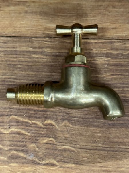 Messingauslaufhahn-MHK-l für Holzfass mit 12mm Hahnloch