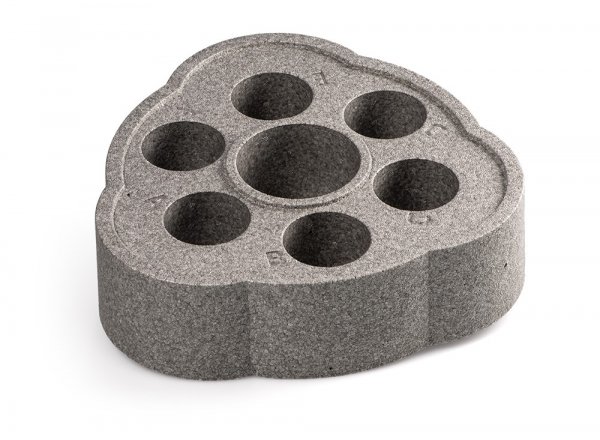 Comfort Steady M mit 29KW MACU Außenofen Neues rundes Badefass mit Kunststoffeinsatz und Außenverkleidung nach Wunsch für 4-6 Personen