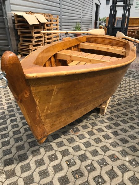 3.5m Holzboot - Bela Italia Designboot als Garten-Dekoration