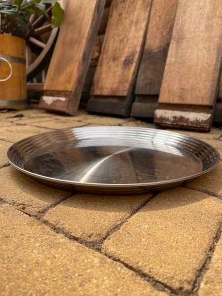 BKU-ES30 Blumenkübel - UNTERSETZER aus Edelstahl - für Kübel mit Durchmesser-Unten bis 30cm