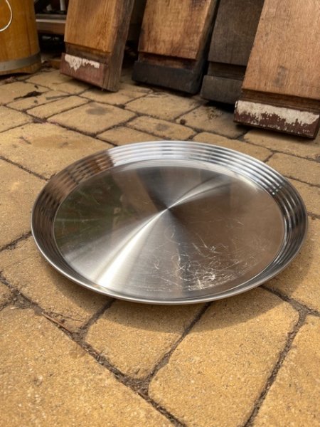 BKU-ES30 Blumenkübel - UNTERSETZER aus Edelstahl - für Kübel mit Durchmesser-Unten bis 30cm