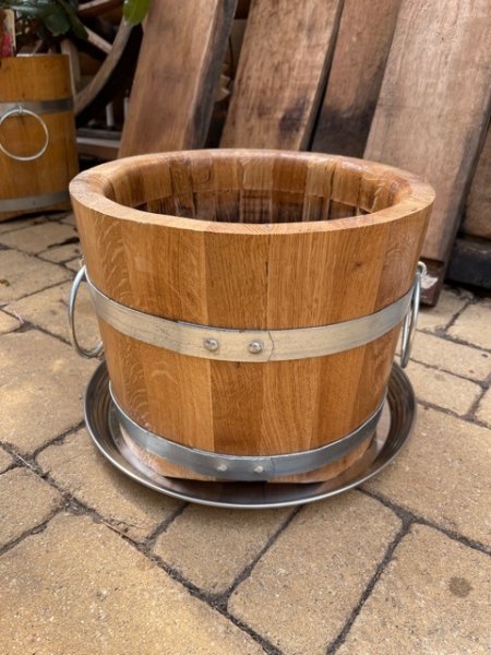 BKU-ES30 Blumenkübel - UNTERSETZER aus Edelstahl - für Kübel mit Durchmesser-Unten bis 30cm