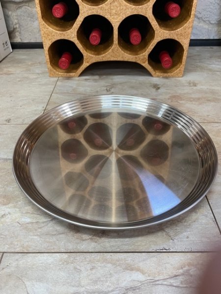 BKU-ES30 Blumenkübel - UNTERSETZER aus Edelstahl - für Kübel mit Durchmesser-Unten bis 30cm