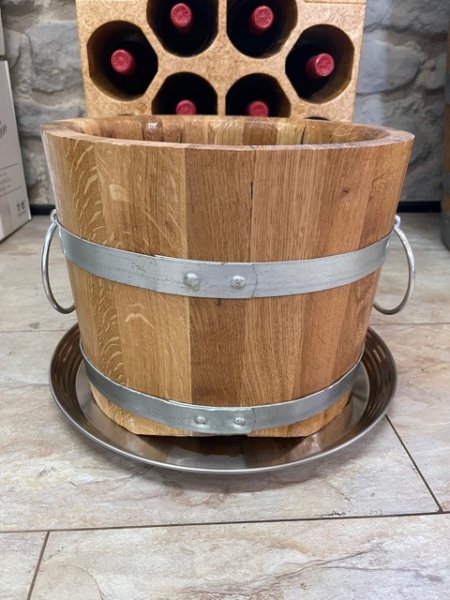 BKU-ES30 Blumenkübel - UNTERSETZER aus Edelstahl - für Kübel mit Durchmesser-Unten bis 30cm