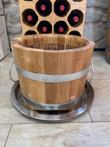 BKUES33 Blumenkübel - UNTERSETZER aus Edelstahl für Kübel mit Durchmesser-Unten bis 33cm