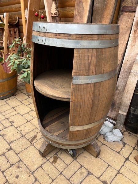 Fassbar Tisch - Aussteller Provence aus 225/300 Liter neuem oder gebrauchtem Eichenfass Holzfass Fass Fasstisch Bistrotisch Stehtisch