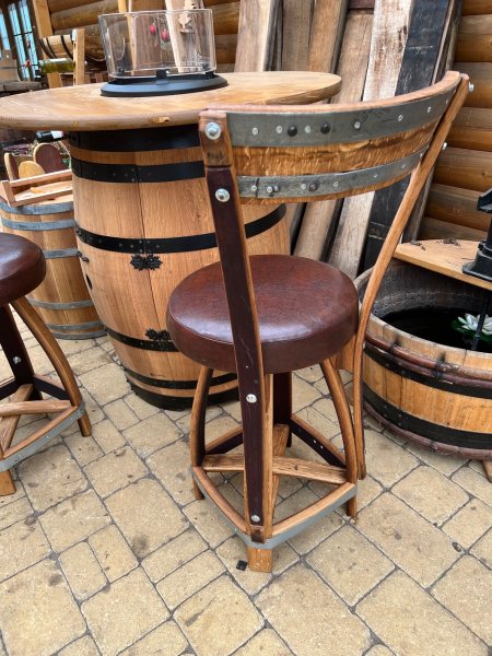 Fass Barhocker BARDOLINO-RLR-DELUXE Fassbarhocker Stehtischhocker Sitzhocker Stuhl Holzstuhl Holzhocker Sitz Hocker