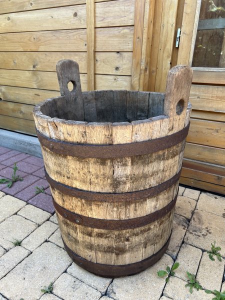 50 Liter rundes Bottig gebrauchtes Eichenfass sehr selten zur Deko