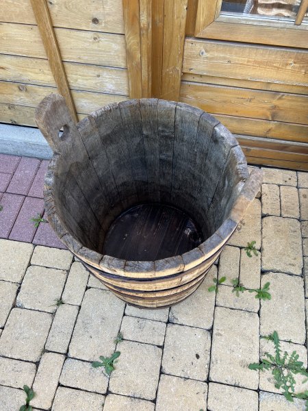 50 Liter rundes Bottig gebrauchtes Eichenfass sehr selten zur Deko