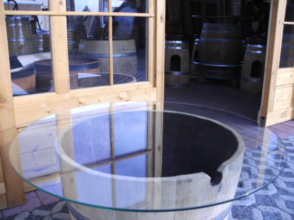 Glasplatte ESG, rund, Durchmesser 60 cm, klar, Stärke 1,00 cm Fasstischplatte Tischplatte