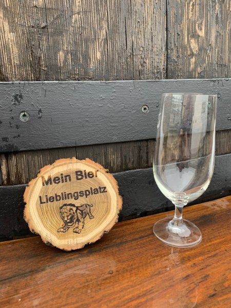 Rundes Spruch - Brett - Untersetzer optional mit Wunsch - Lasergravur auf Rundholz für jeden Anlaß als Glass - / Tassen - Untersetzer