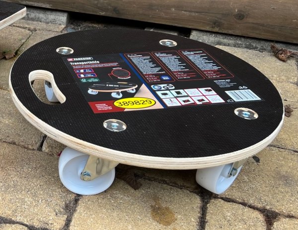 Blumenkübel - Rollenuntersetzer bis zu 250 Kg - Rund als Untersetzer für Blumenkübel oder Regentonne