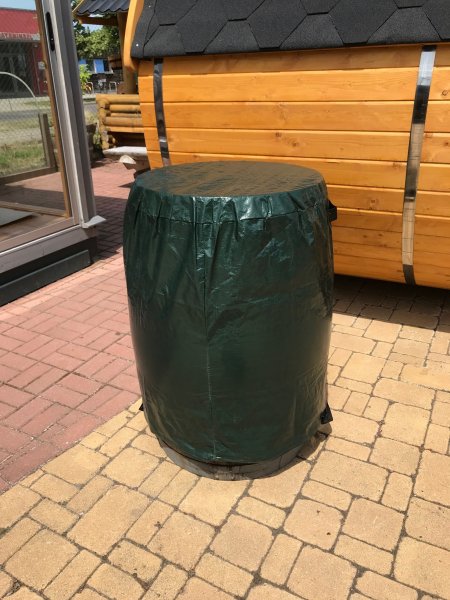 bis 225L Fass - Wetterschutzhülle aus Polyester Wasser- und UV-Schutz in Grün für Fässer mit Durchmesser bis 70cm